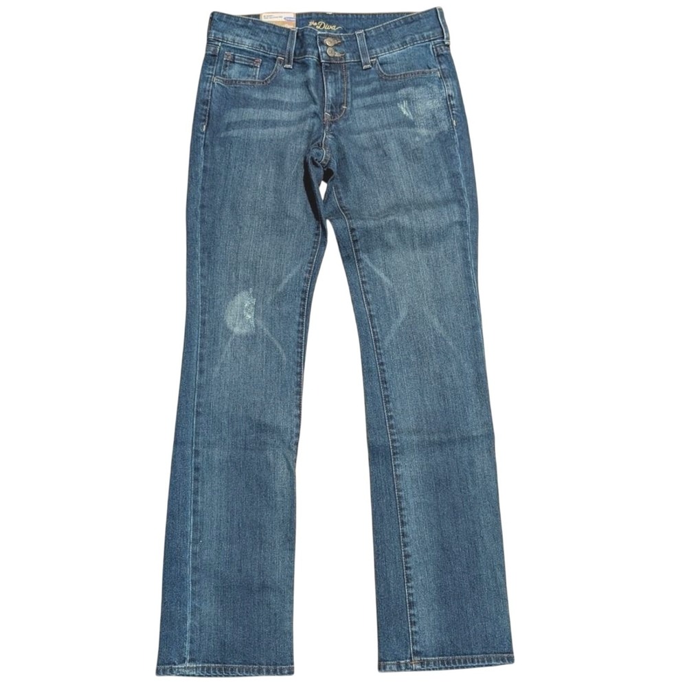 Old Navy Jeans Womens 4 Diva Bootcut Boot Leg Faded Distressed Denim NWT NEW
